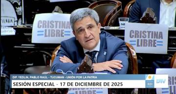 Con el cartel de “Cristina Libre”, Yedlin rechazó el Presupuesto y cuestionó el modelo económico