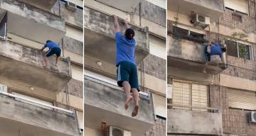 Un hombre cayó desde un cuarto piso en Rosario, impactó contra un patrullero y sobrevivió